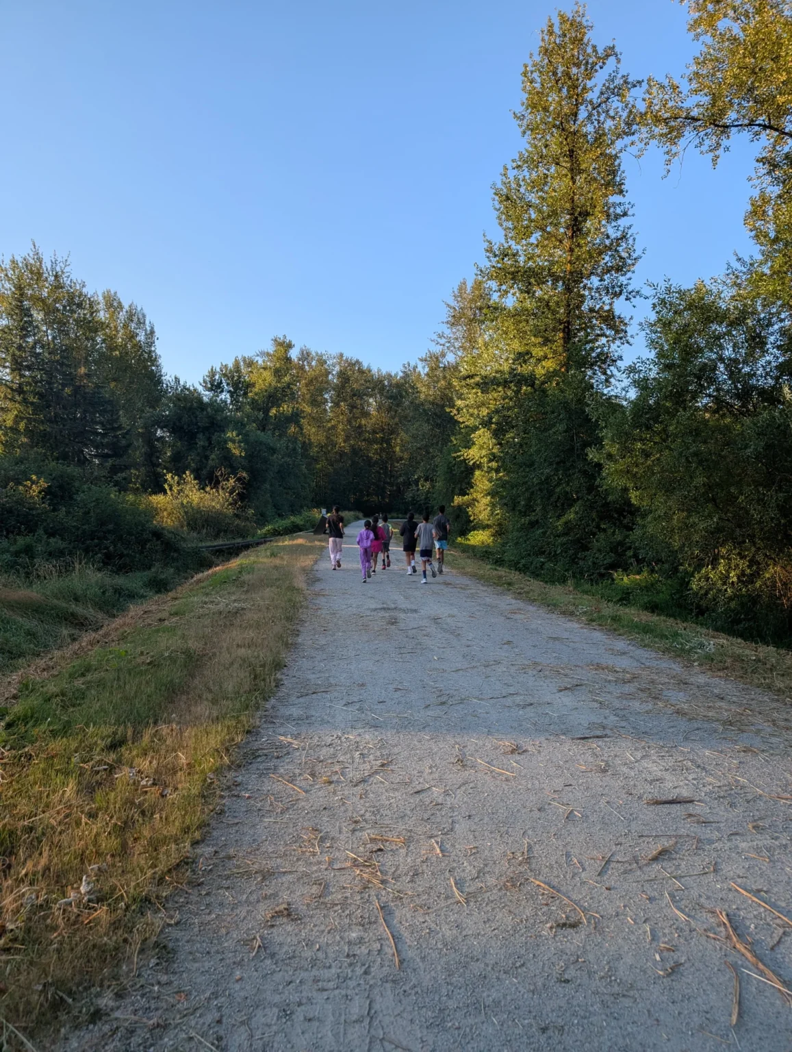 Hikers ascending highland mountain trail