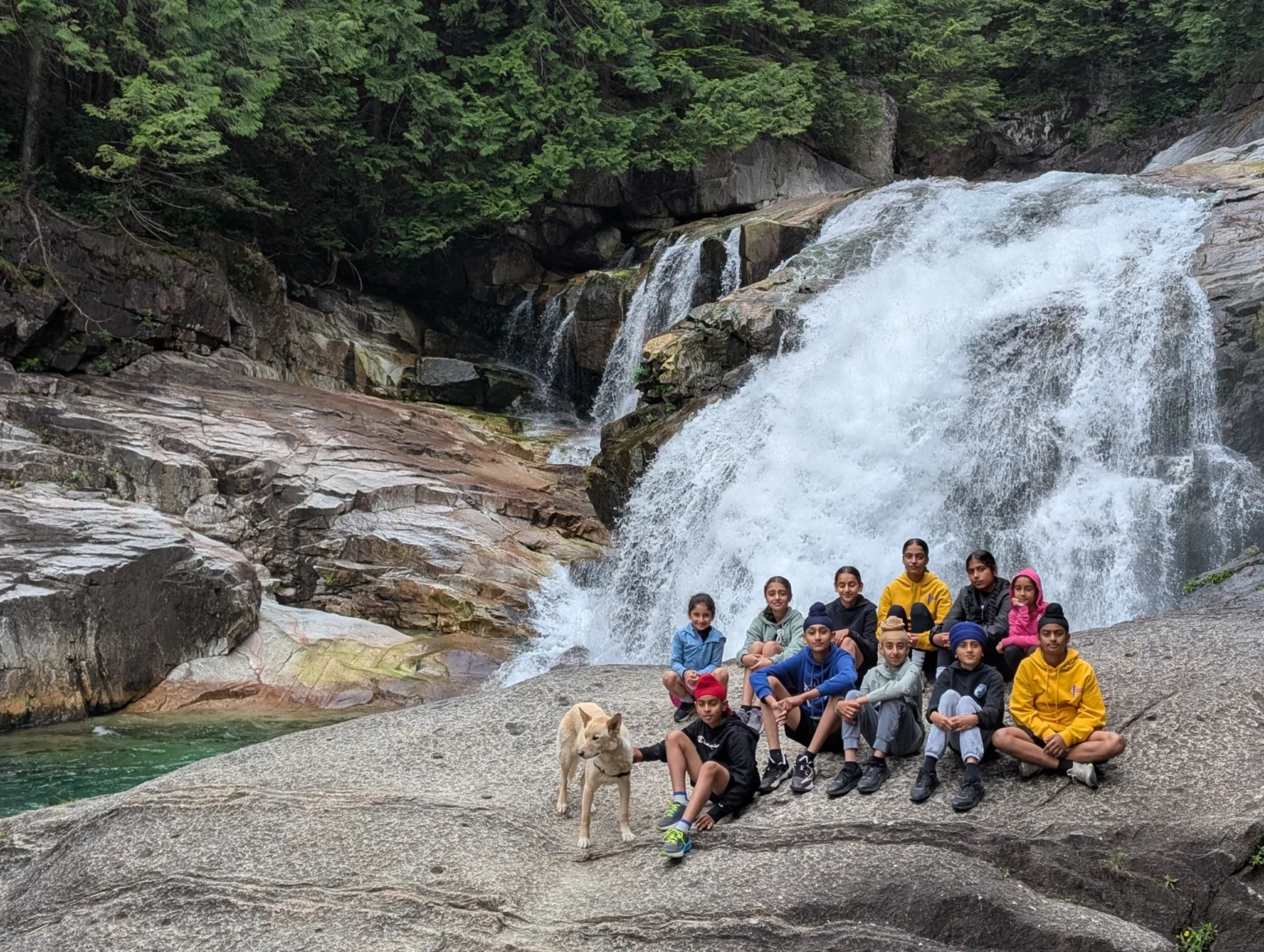 Breathtaking landscape with Wolverines team