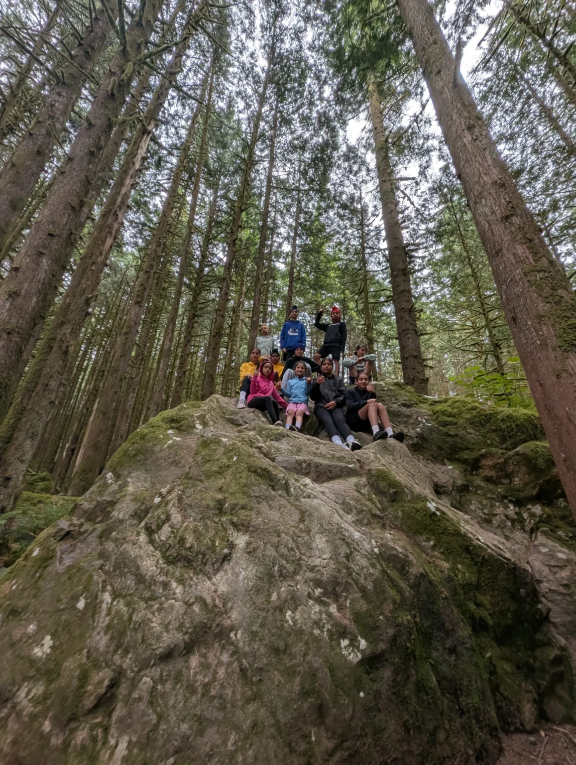 Smiling faces during club nature expedition
