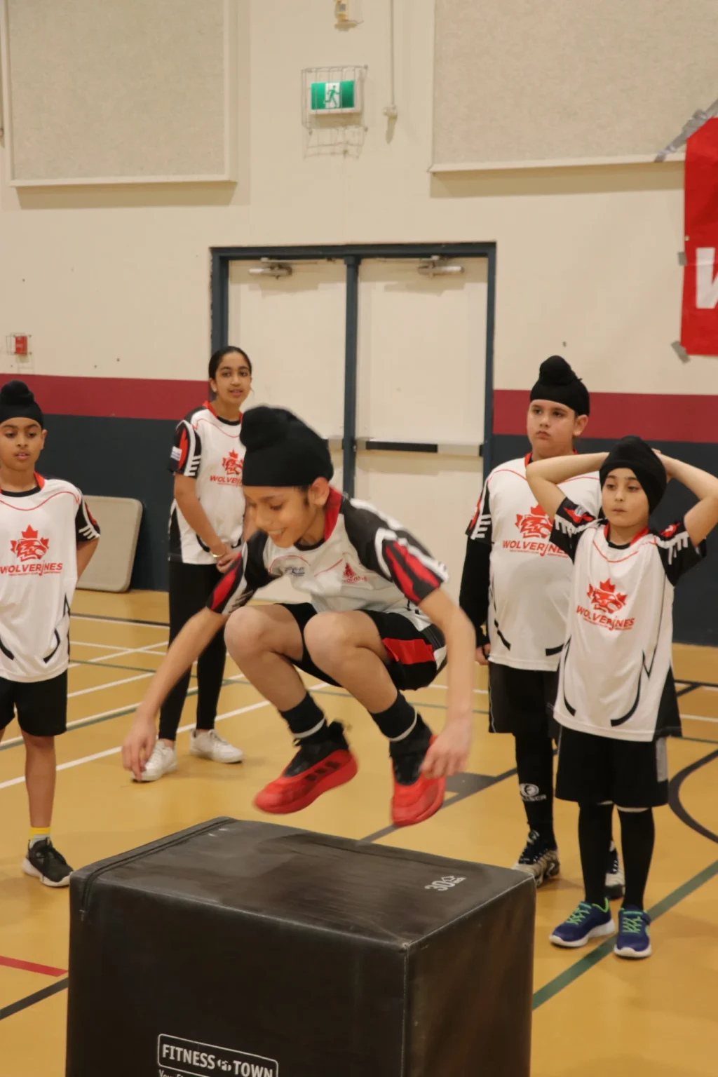 Athletes in action at winter indoor cup