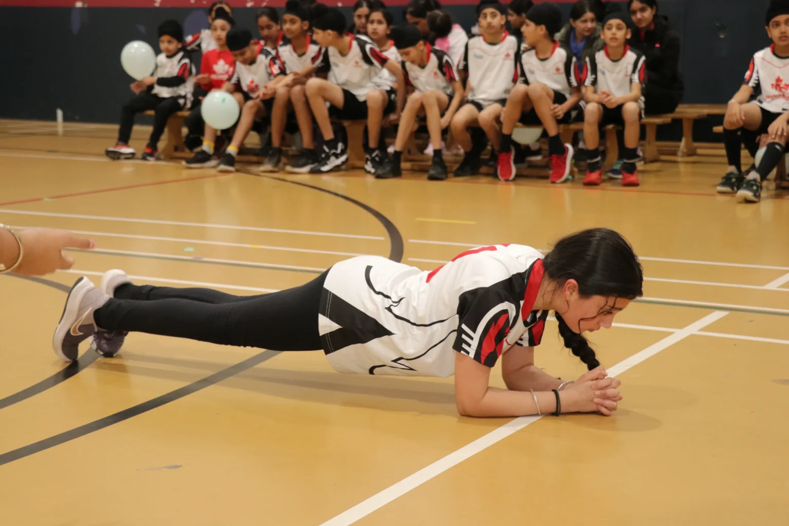 Scrimmage during winter indoor program